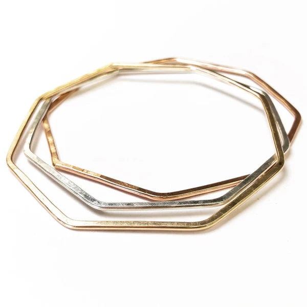 Nash Octagon Bangle Bracelet-Bijou Crush