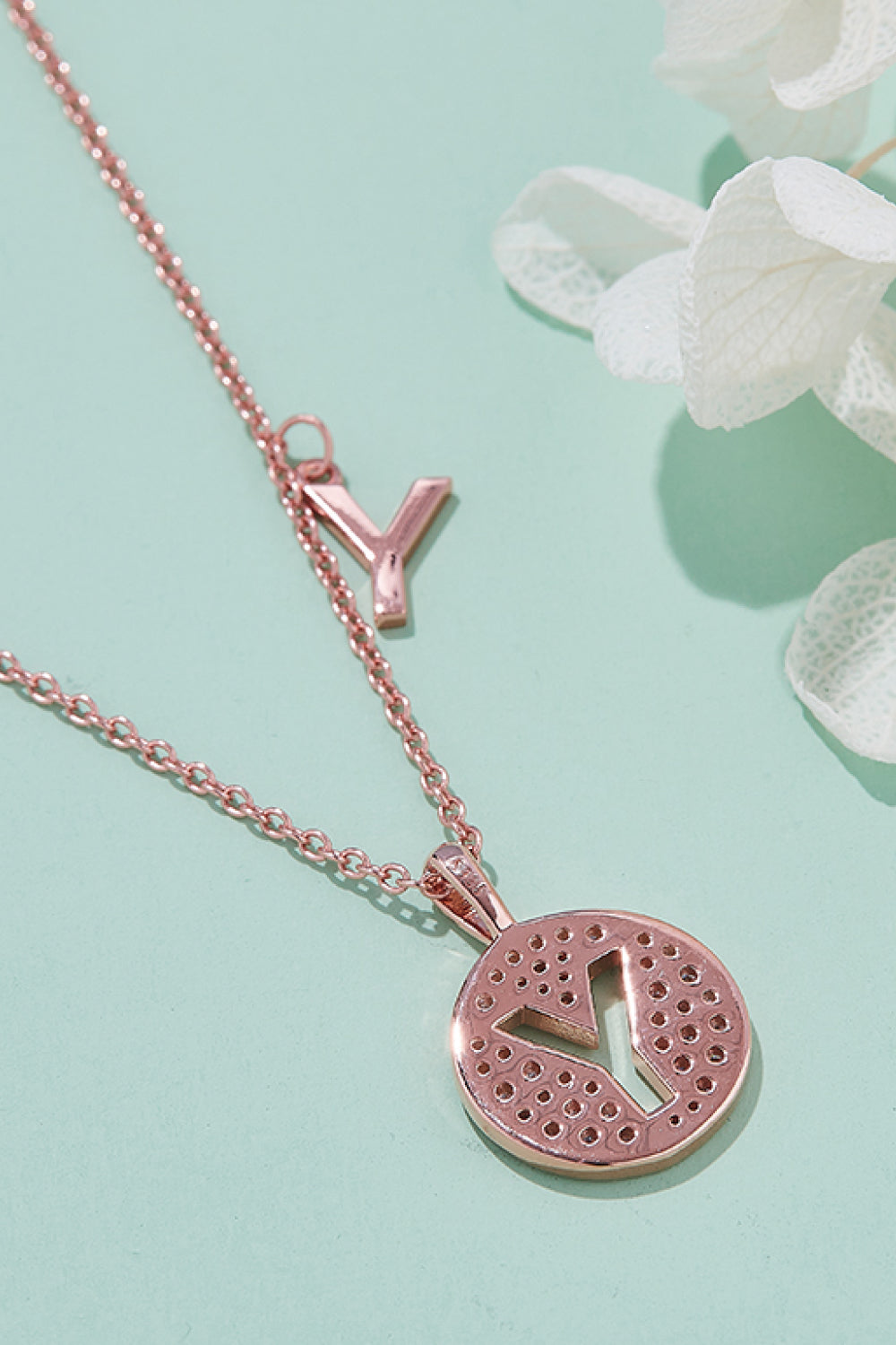 Moissanite U to Z Pendant Necklace-Bijou Crush