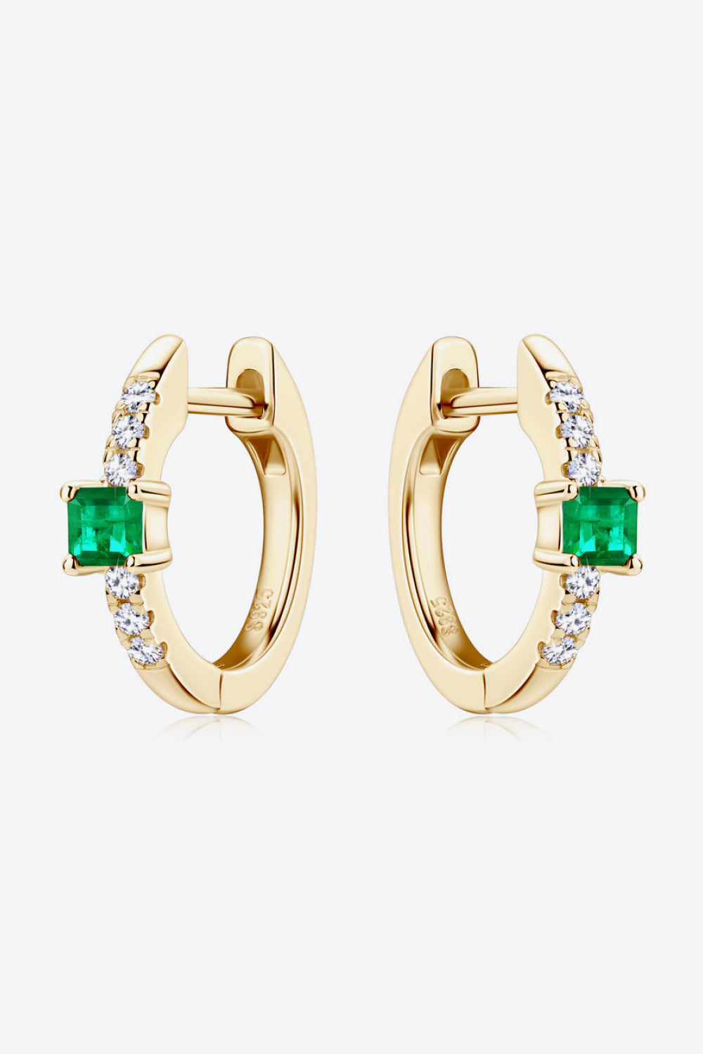 Lab-Grown Emerald Earrings-Bijou Crush