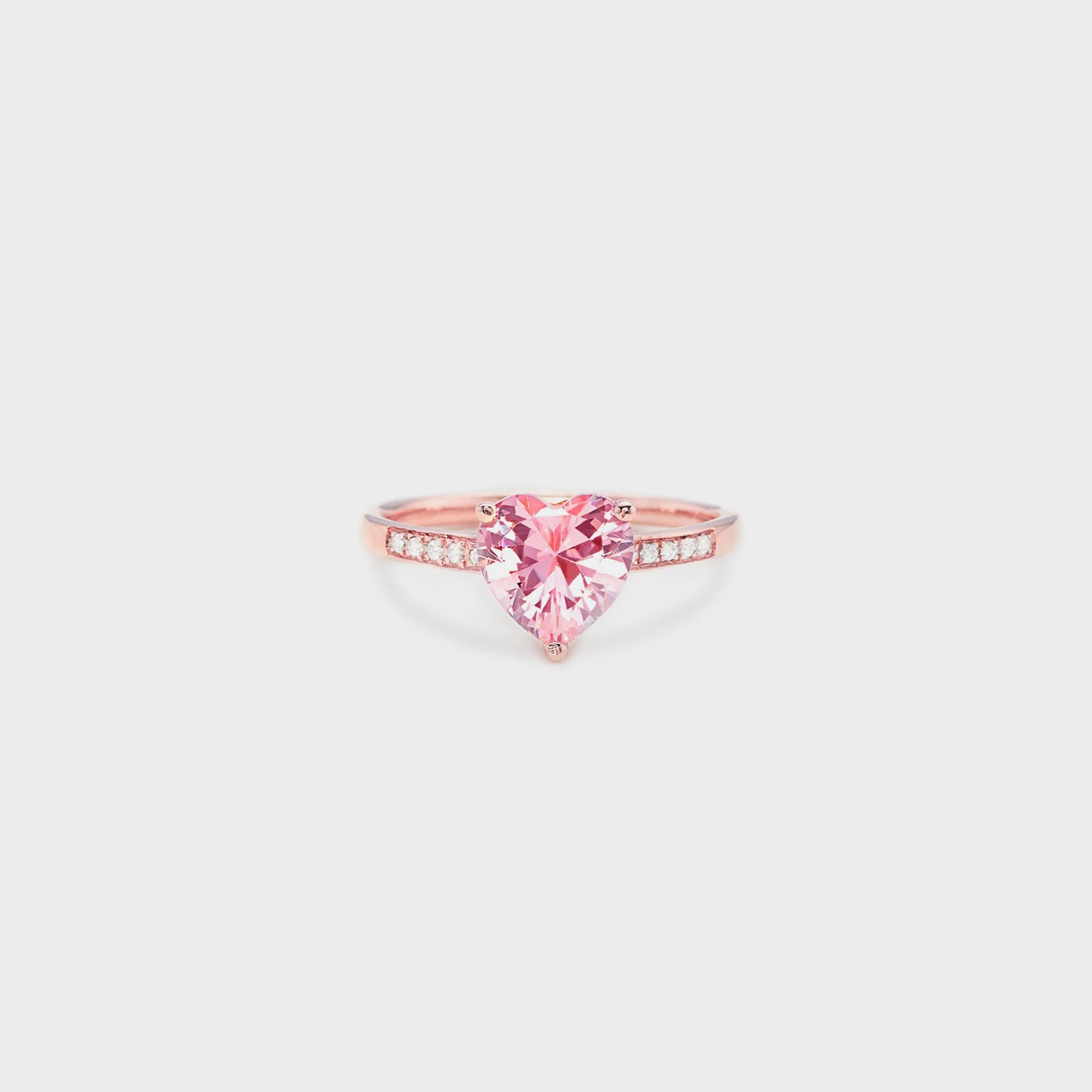 Heart Zircon 925 Sterling Silver Ring-Bijou Crush