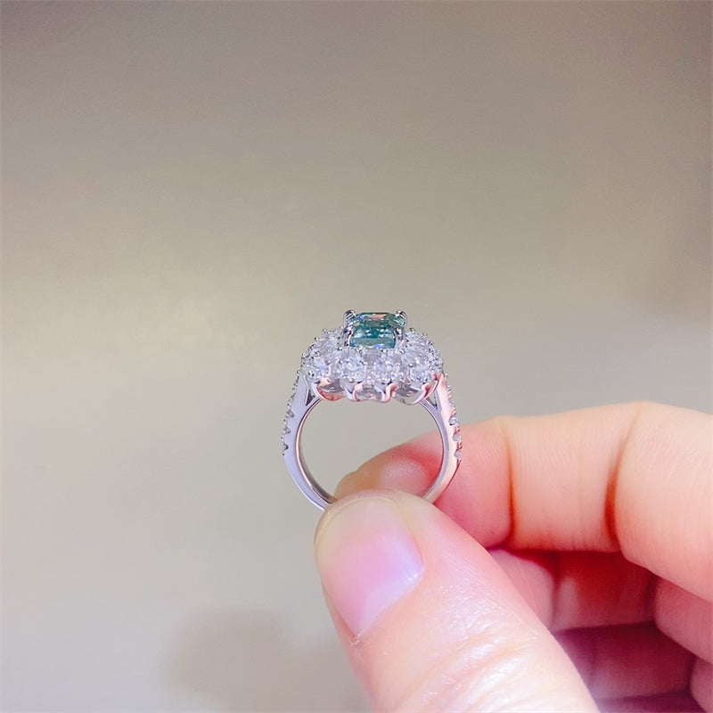 1 Carat Moissanite Sterling Silver Ring-Bijou Crush