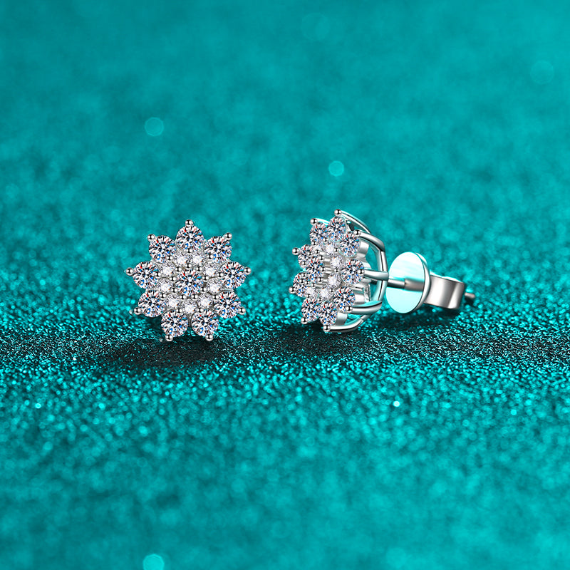 925 Sterling Silver Moissanite Zircon Stud Earrings-Bijou Crush