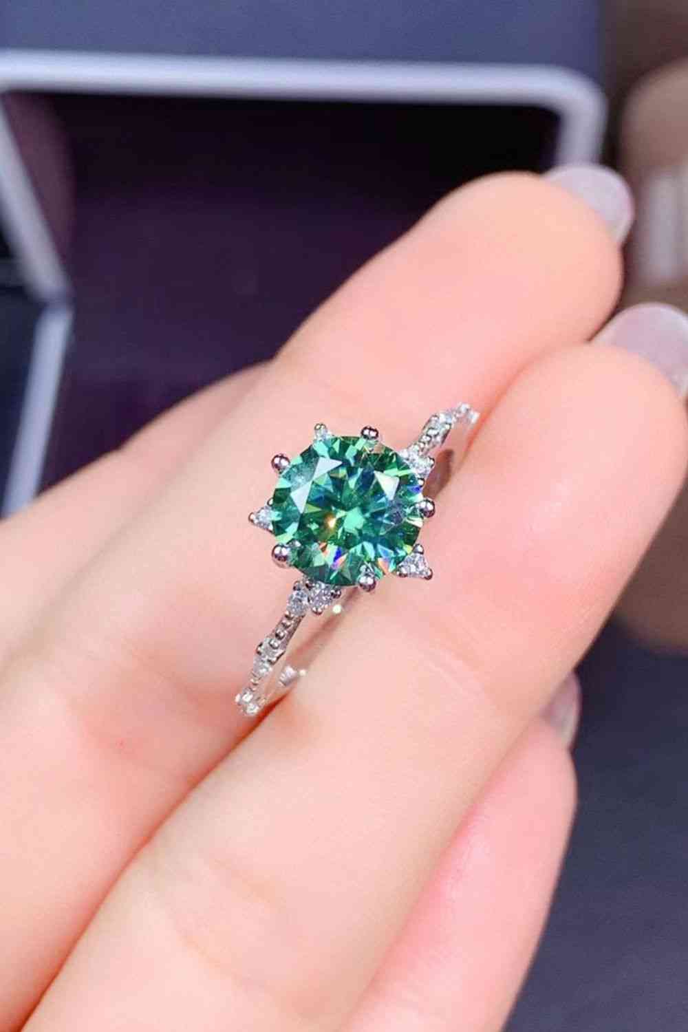 All Eyes On Me 1 Carat Moissanite Platinum-Plated Ring-Bijou Crush