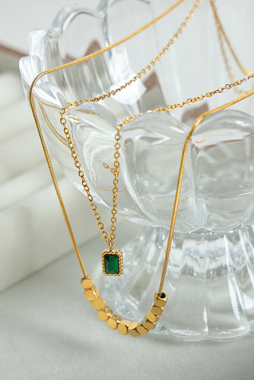 18K Gold-Plated Double-Layered Necklace-Bijou Crush