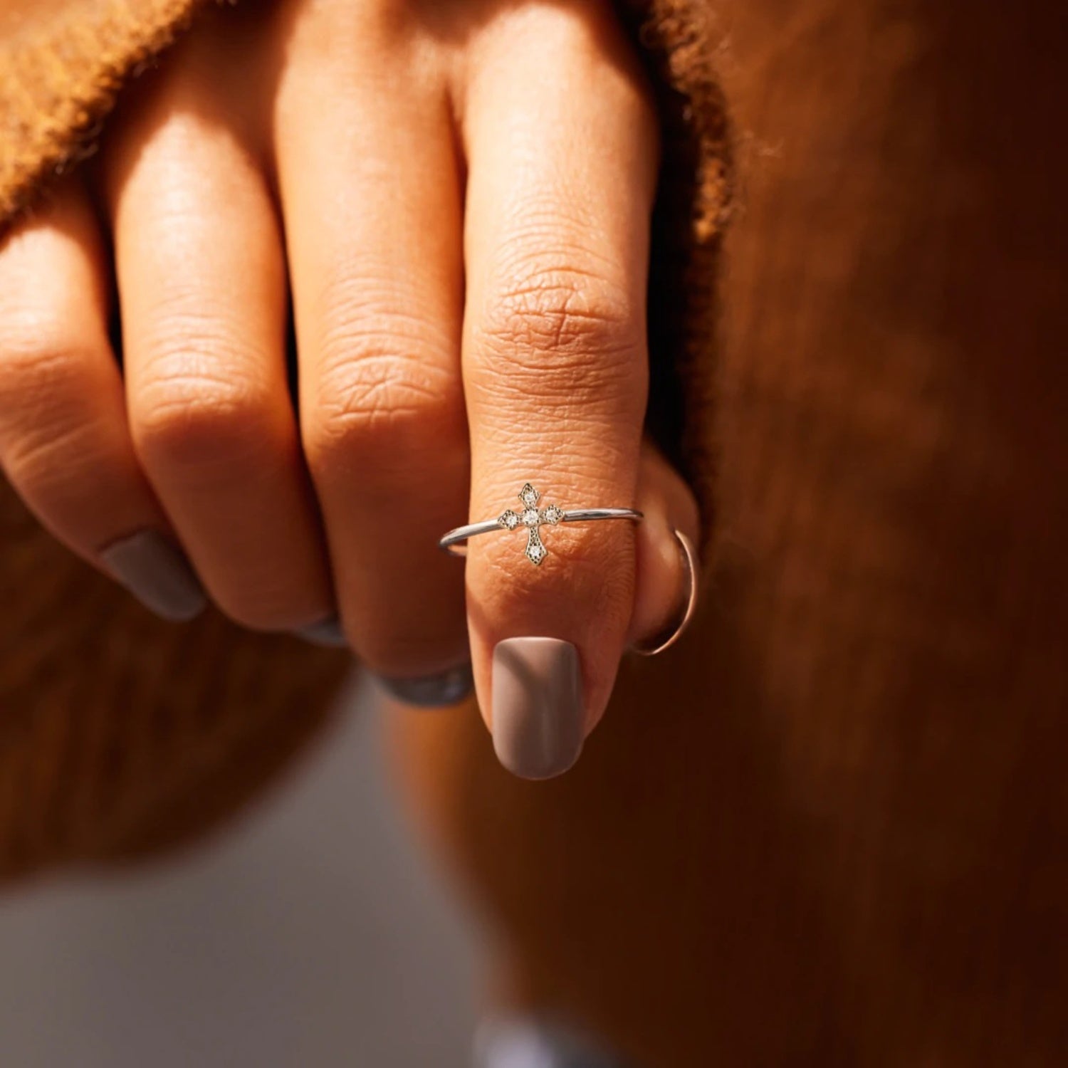925 Sterling Silver Cross Ring-Bijou Crush
