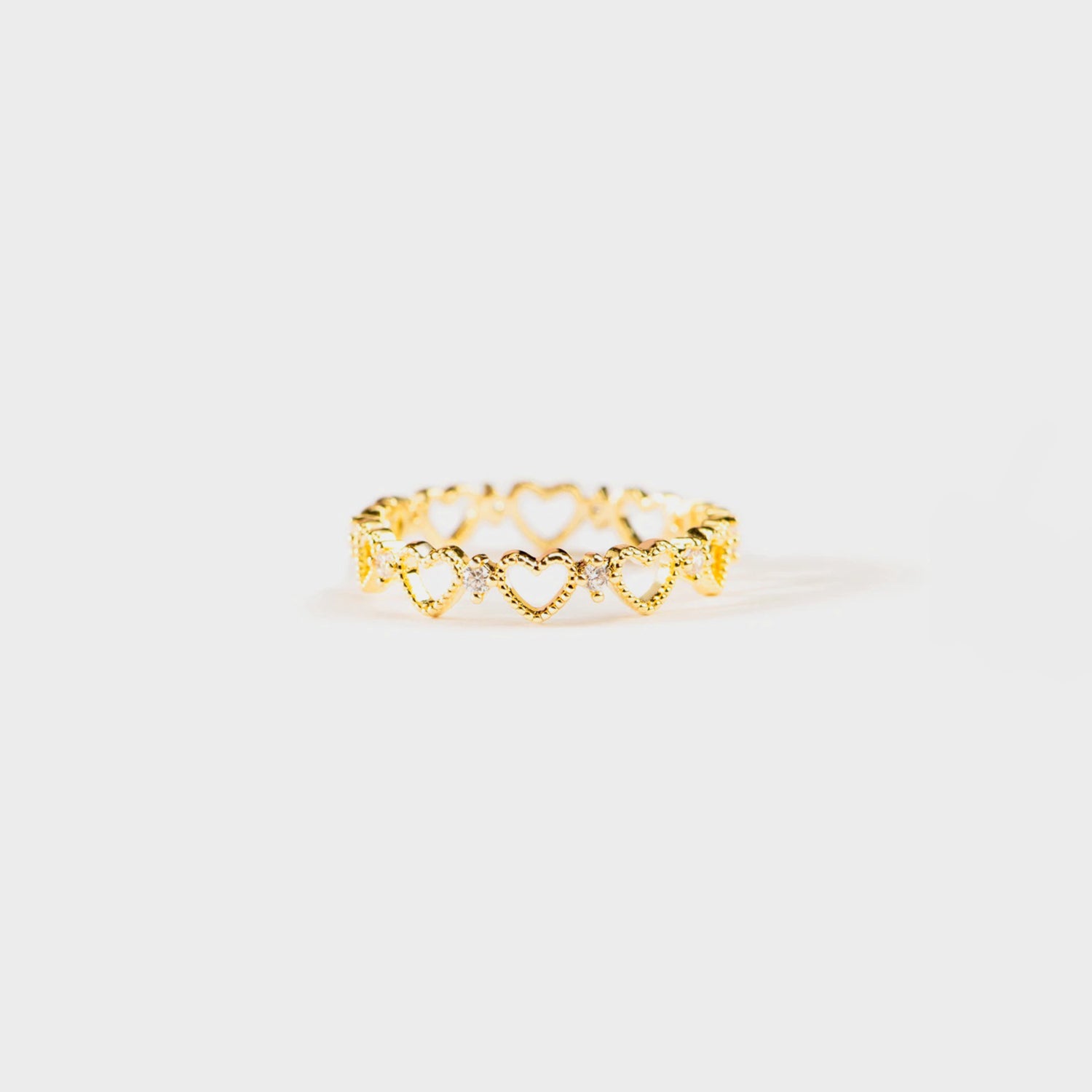 Heart Shape 18K Gold-Plated Ring-Bijou Crush