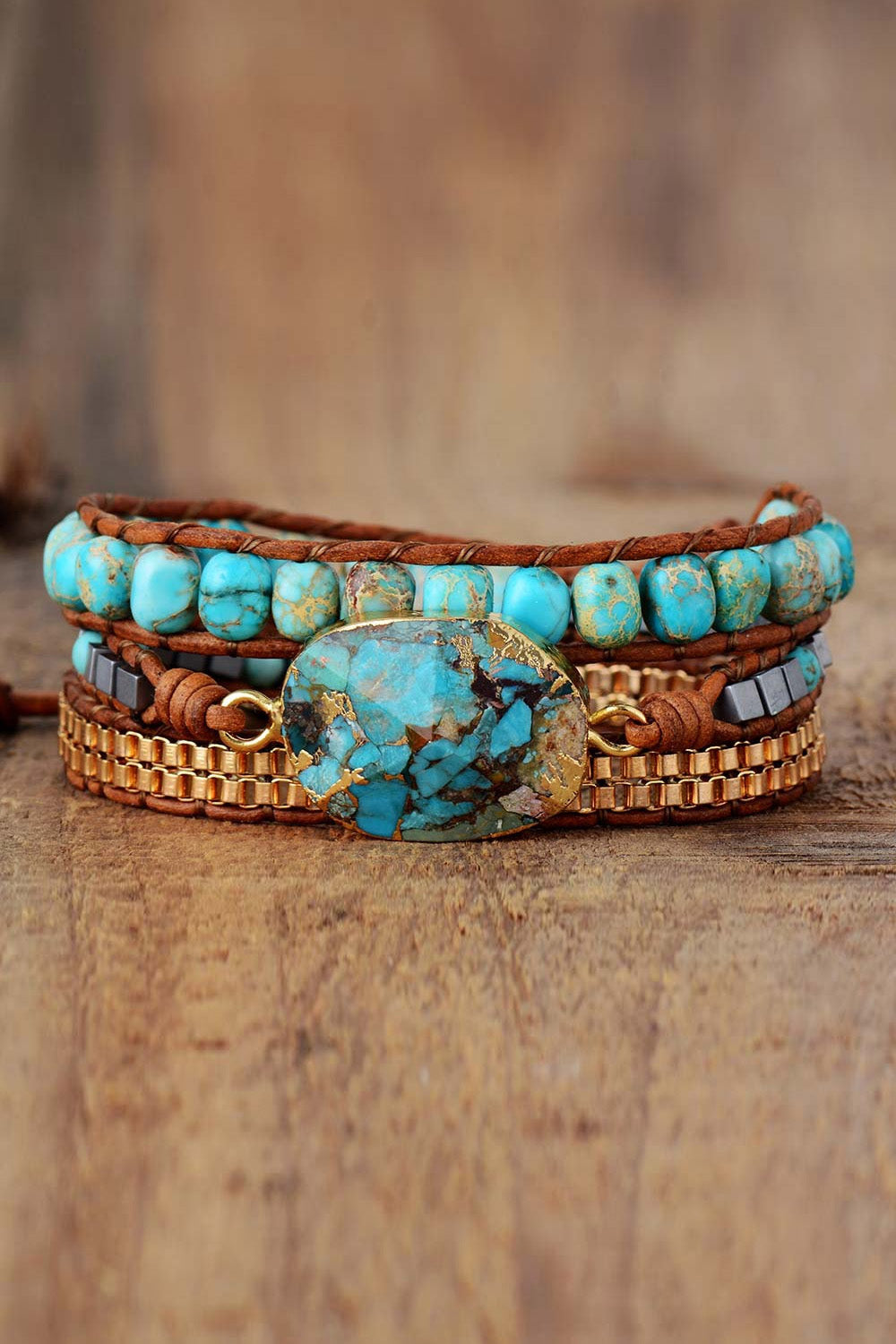 Handmade Natural Stone Copper Bracelet-Bijou Crush