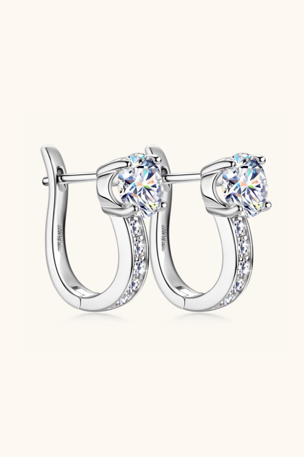2 Carat Moissanite 925 Sterling Silver Earrings-Bijou Crush