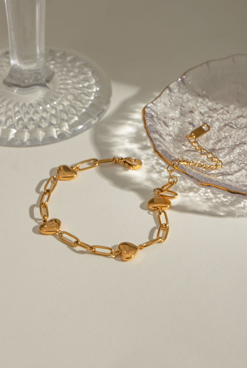 18K Gold-Plated Stainless Steel Heart Bracelet-Bijou Crush