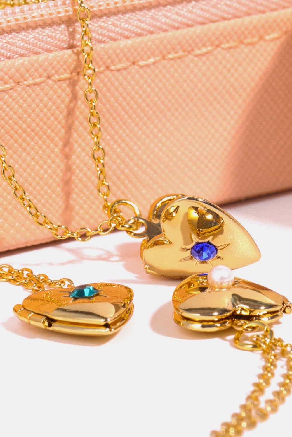 Zircon Heart Shape 14K Gold-Plated Pendant Necklace-Bijou Crush