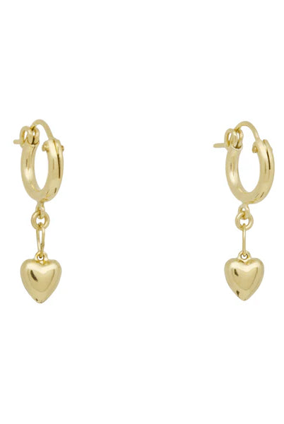 Carla Heart Huggies Earrings-Bijou Crush