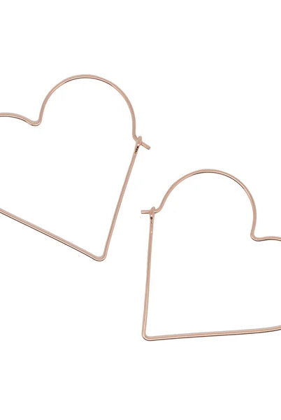 Crissie Open Heart Hoops Earrings-Bijou Crush