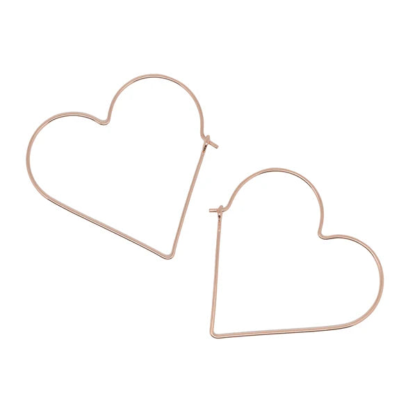 Crissie Open Heart Hoops Earrings-Bijou Crush