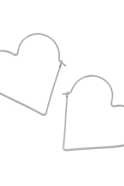Crissie Open Heart Hoops Earrings-Bijou Crush