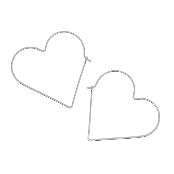 Crissie Open Heart Hoops Earrings-Bijou Crush