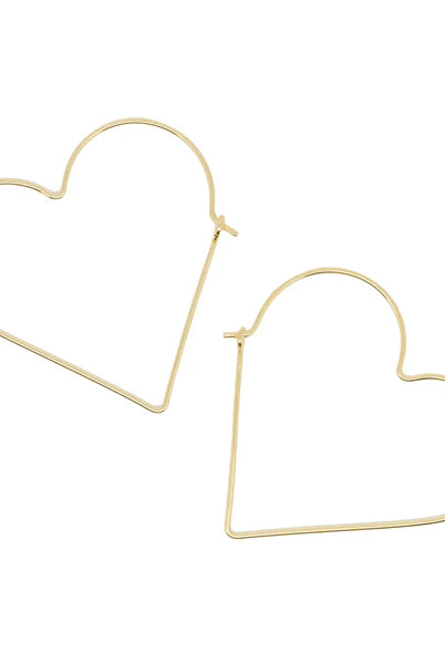 Crissie Open Heart Hoops Earrings-Bijou Crush