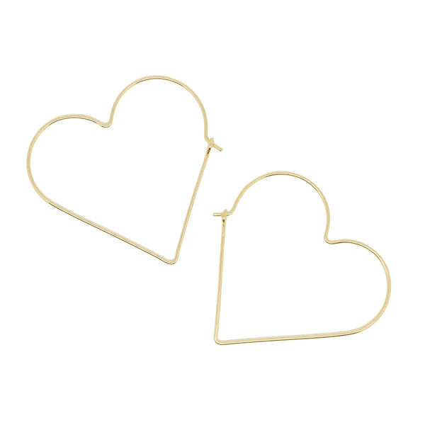 Crissie Open Heart Hoops Earrings-Bijou Crush