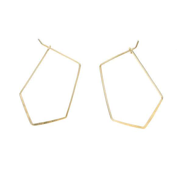Esther Badge Hoops Earrings-Bijou Crush