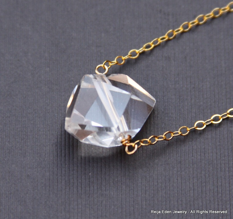Herkimer Diamond Necklace-Bijou Crush