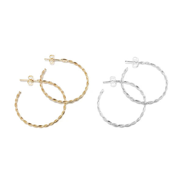 Jodi Twist Hoop Earrings-Bijou Crush
