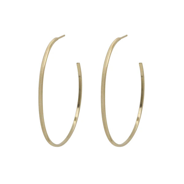 Lena Line Hoop Earrings-Bijou Crush