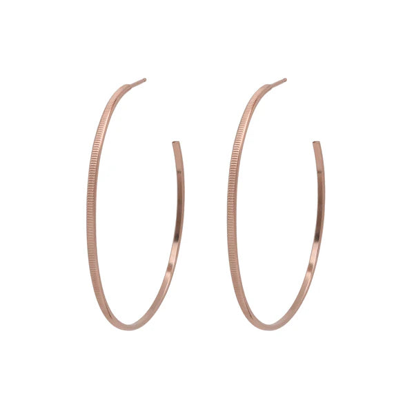 Lena Line Hoop Earrings-Bijou Crush