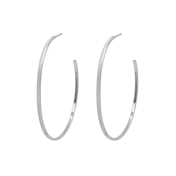 Lena Line Hoop Earrings-Bijou Crush