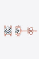 Moissanite 925 Sterling Silver Stud Earrings-Bijou Crush