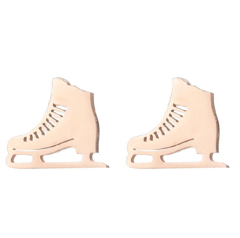 Fashion Letter Skates Ball Stainless Steel Plating Ear Studs-Bijou Crush