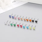 Classic Zircon Round Stud Earrings – 925 Sterling Silver-Bijou Crush