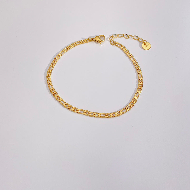 Minimalist Shine: Geometric Gold-Plated Bracelet-Bijou Crush