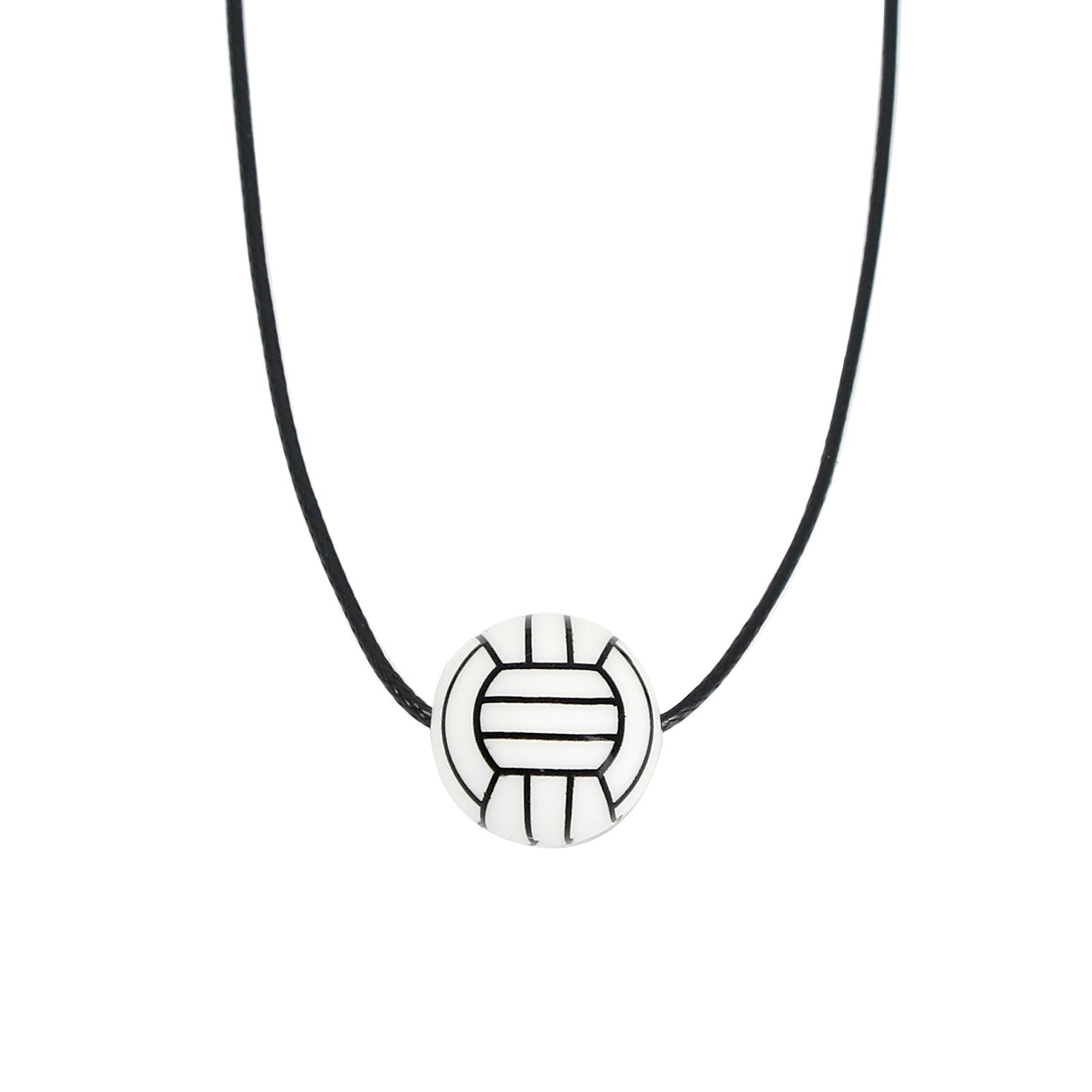 Simple Style Basketball 304 Stainless Steel Silica Gel Pendant Necklace-Bijou Crush