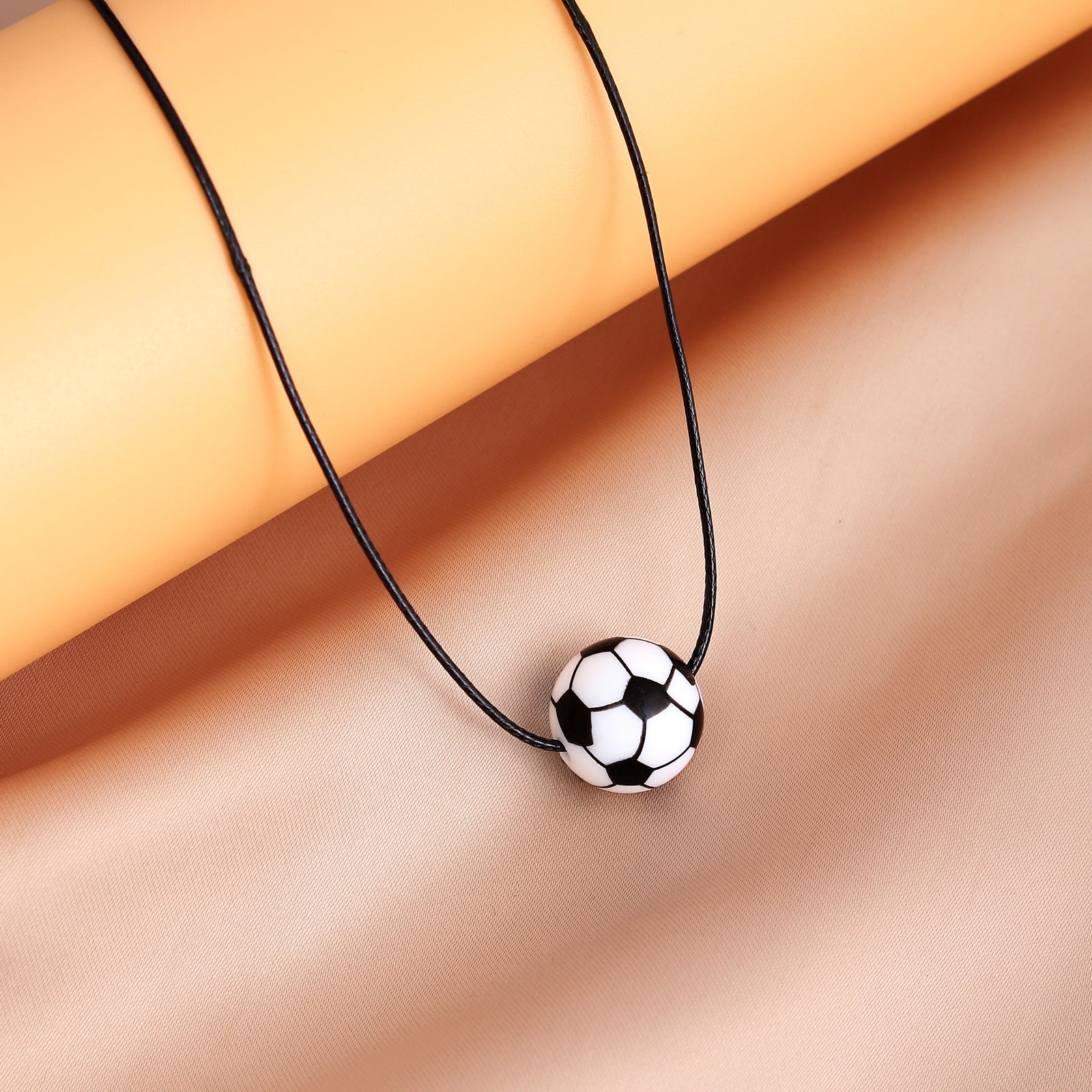 Simple Style Basketball 304 Stainless Steel Silica Gel Pendant Necklace-Bijou Crush