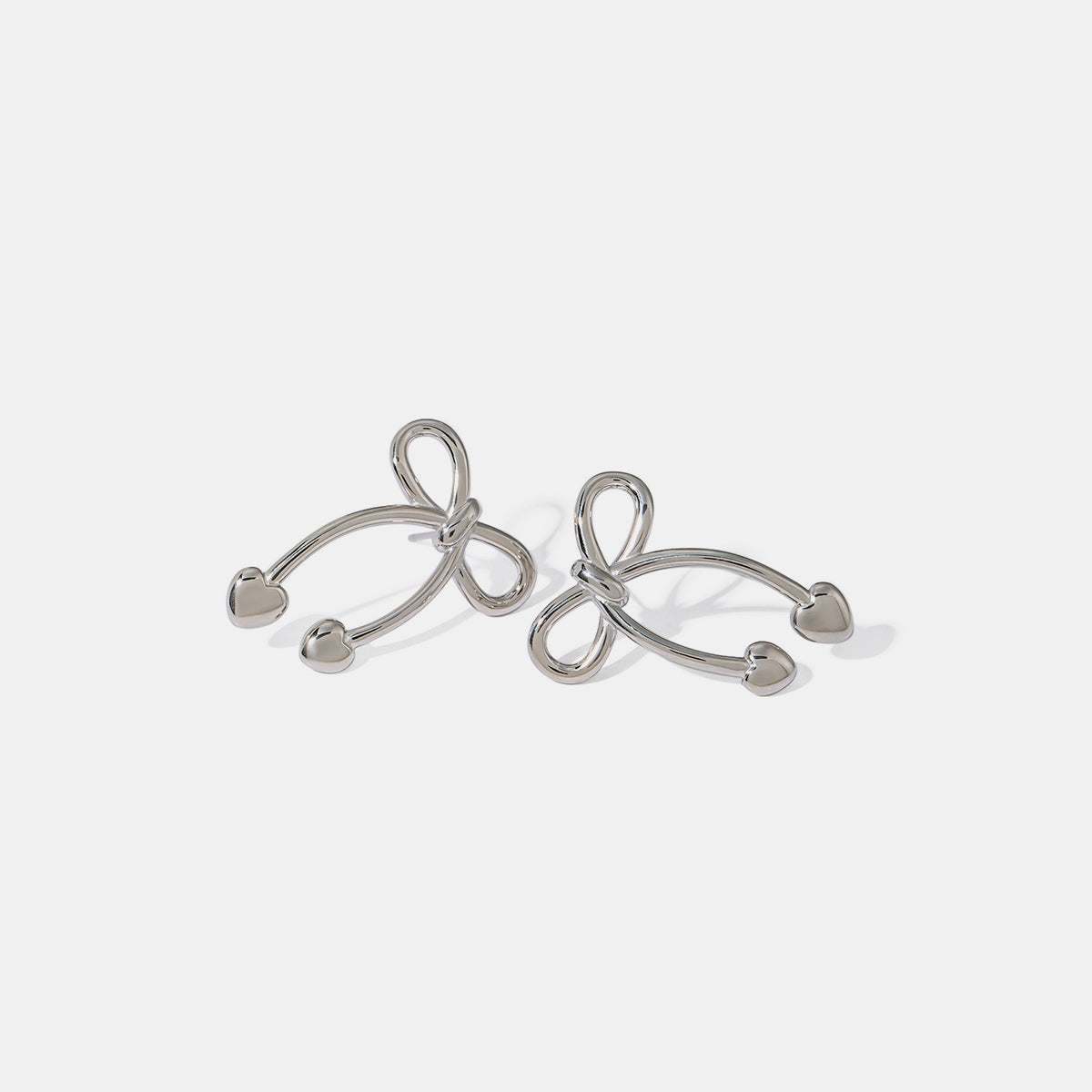Stainless Steel Bow Earrings-Bijou Crush