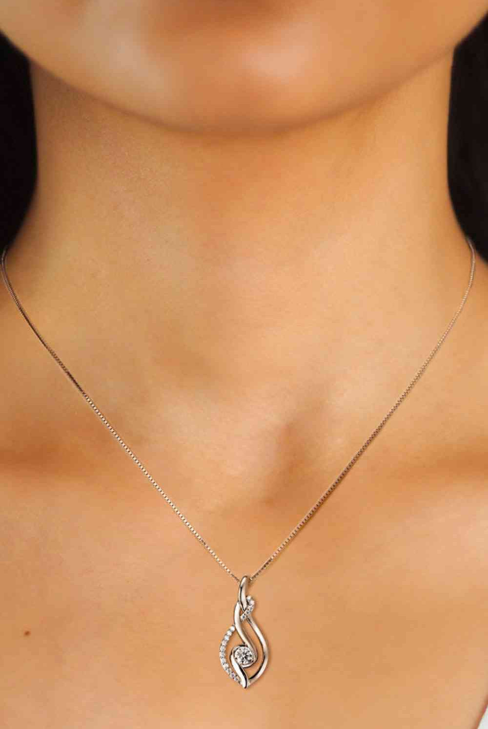 Moissanite 925 Sterling Silver Necklace-Bijou Crush
