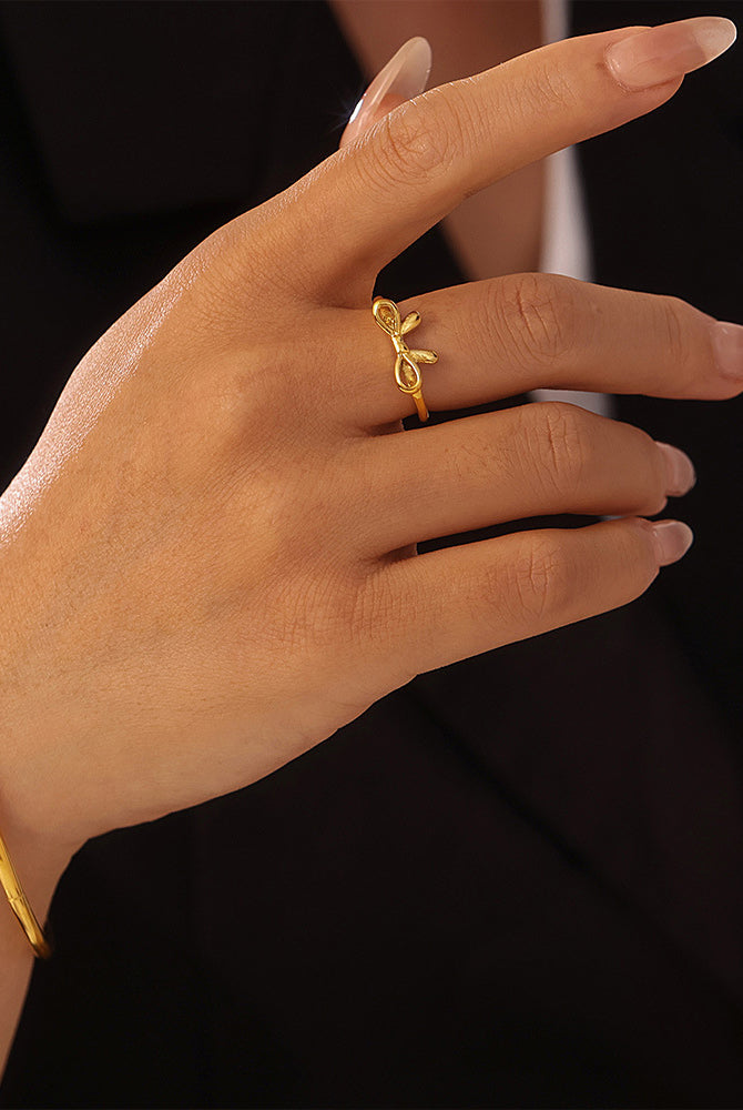 Stainless Steel Bow Ring-Bijou Crush