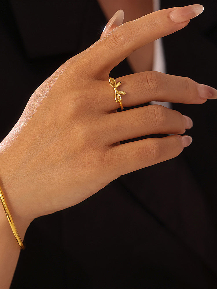 Stainless Steel Bow Ring-Bijou Crush