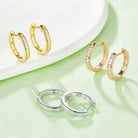 Moissanite 925 Sterling Silver Huggie Earrings-Bijou Crush