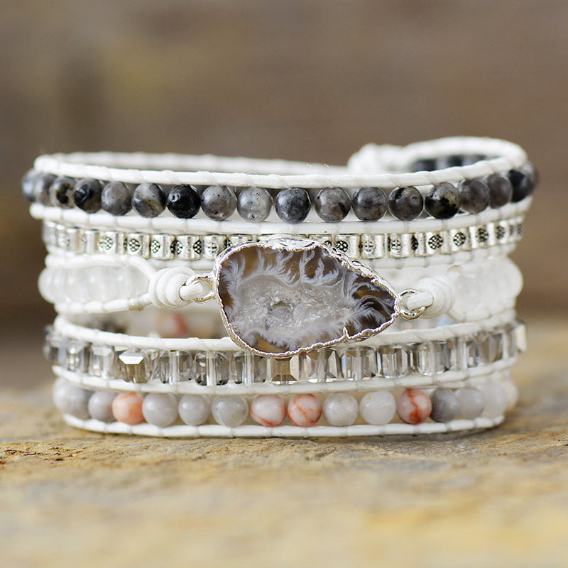 Natural Stone Layered Bracelet-Bijou Crush