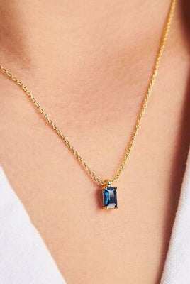 Titanium Steel Inlaid Zircon Pendant Necklace-Bijou Crush