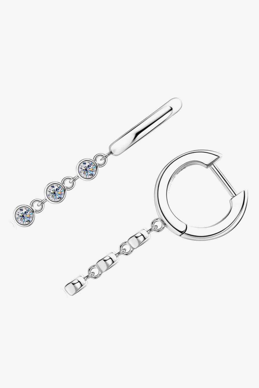 Moissanite Decor 925 Sterling Silver Earrings-Bijou Crush