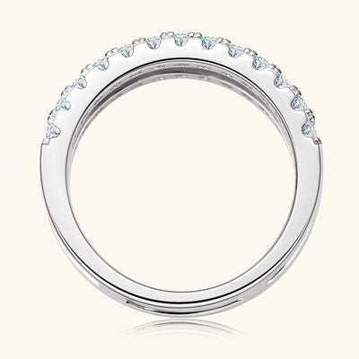 925 Sterling Silver Moissanite Double Layered Ring-Bijou Crush