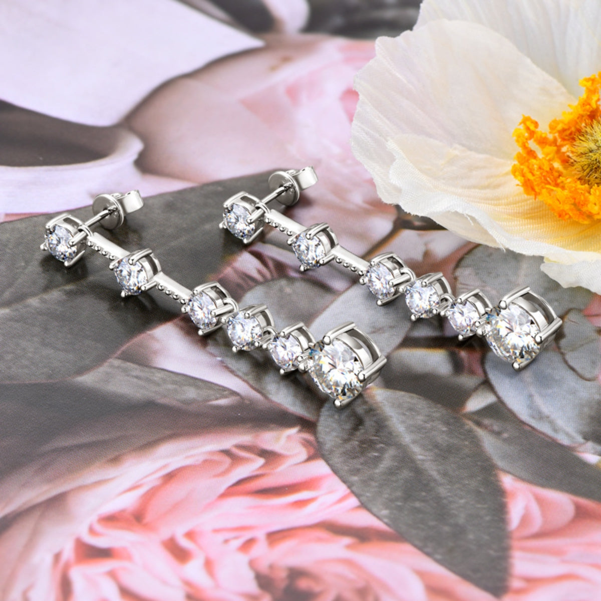 4 Carat Moissanite 925 Sterling Silver Earrings-Bijou Crush