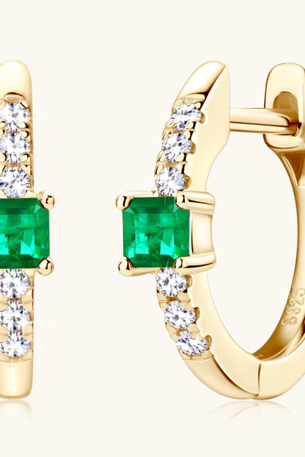 Lab-Grown Emerald Earrings-Bijou Crush
