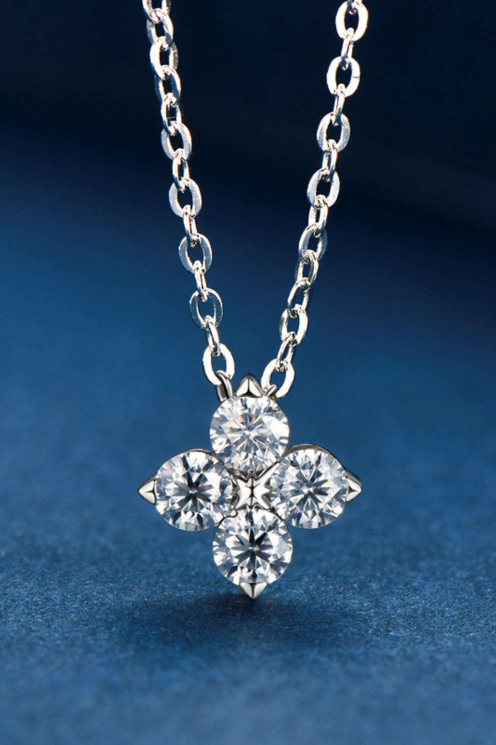 Moissanite Four Leaf Clover Pendant Necklace-Bijou Crush