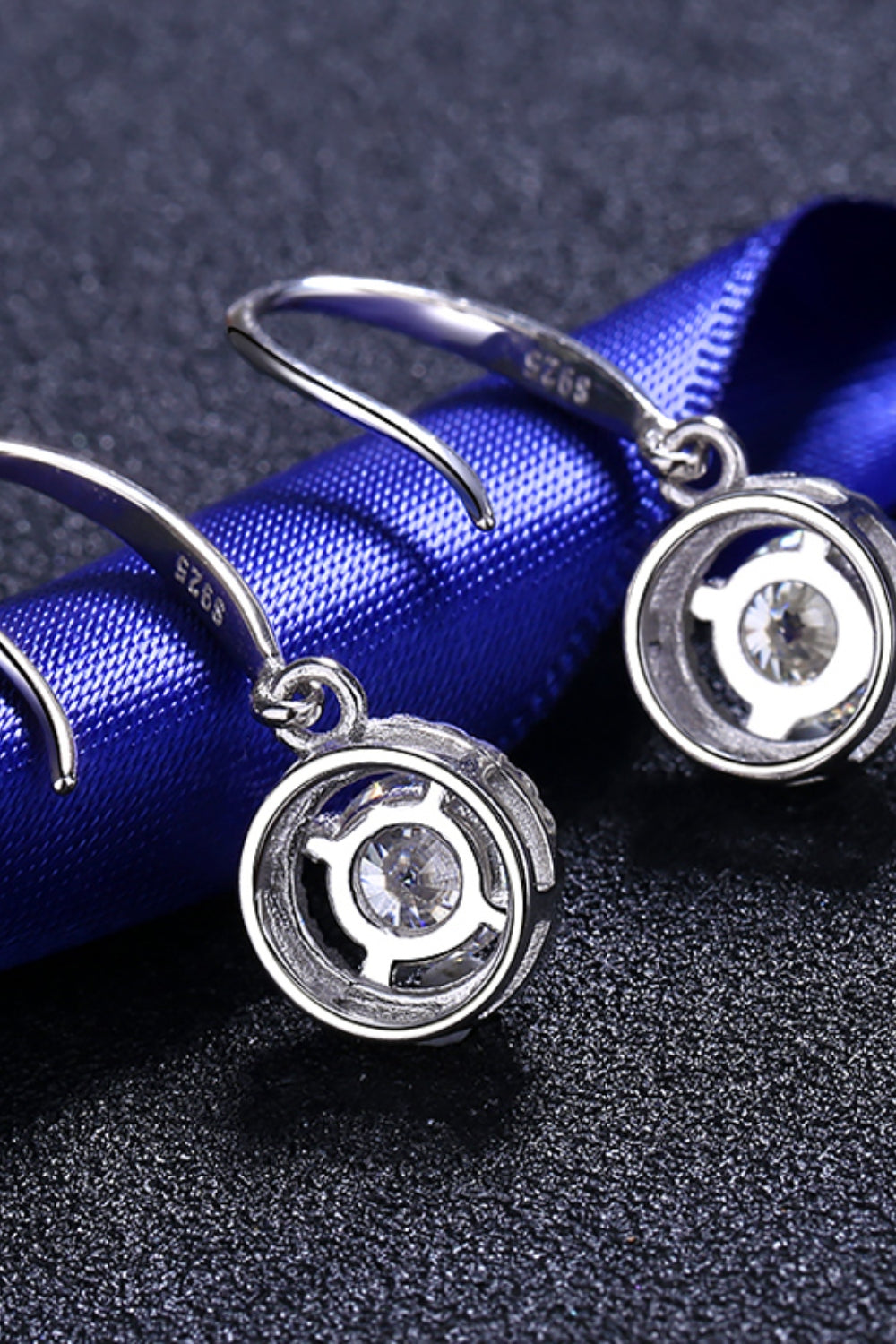 1-Carat Moissanite Drop Earrings in Sterling Silver-Bijou Crush