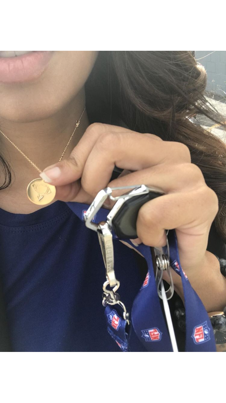 Football Charm Necklace – Hand Stamped-Bijou Crush