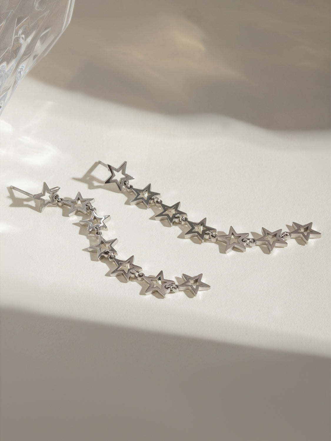 Stainless Steel Cutout Star Earrings-Bijou Crush