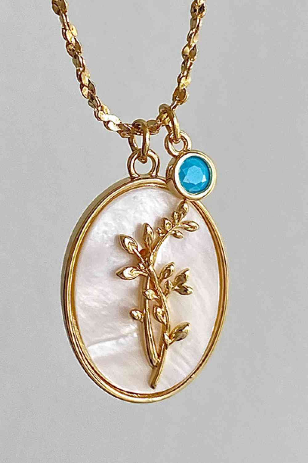 Flower Shell Pendant Copper Necklace-Bijou Crush