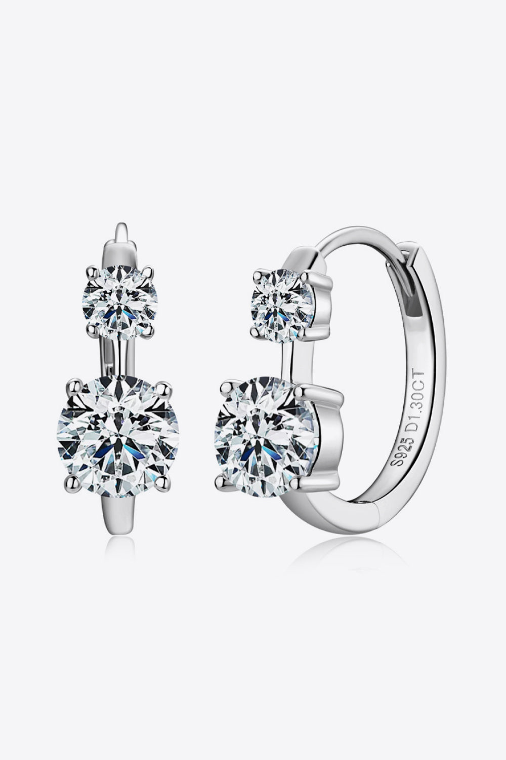 1.3 Carat Moissanite 925 Sterling Silver Earrings-Bijou Crush